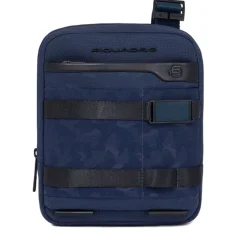 Borsello Uomo PIQUADRO con porta iPadmini in Tessuto Blu Linea FX -CA3084FX