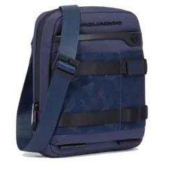 Borsello Uomo PIQUADRO con porta iPadmini in Tessuto Blu Linea FX -CA3084FX