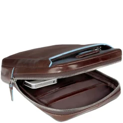 Borsello Uomo Porta iPad Mini - PIQUADRO linea Blue Square CA3084B2 in Pelle Mogano