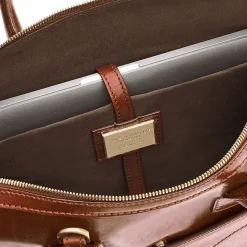 Cartella Due Manici Porta Pc THE BRIDGE in Pelle Marrone linea Story