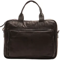 Cartella Uomo Due Manici con Tracolla Porta Pc 14" - Gianni Conti in Pelle Nera