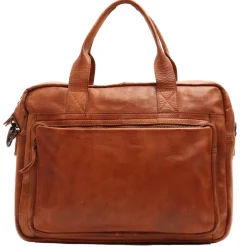 Cartella Uomo Due Manici con Tracolla Porta Pc 14" - Gianni Conti in Pelle Color Cognac