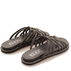 Ciabatte Donna CULT Roshelle 4275 in Pelle Colore Black con Fasce Intrecciate