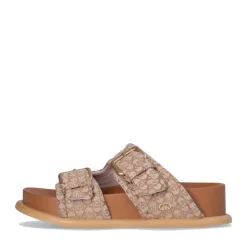 Ciabatte Doppia Fascia LIU JO Loren 09 in Denim stampa Monogram Beige