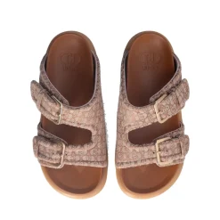 Ciabatte Doppia Fascia LIU JO Loren 09 in Denim stampa Monogram Beige