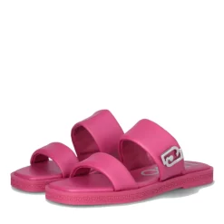 Ciabatte Flat LIU JO Iman 01 in Pelle Fuxia