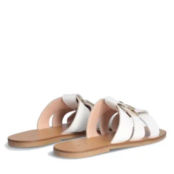 Ciabatte Flat LIU JO Saba 08 in Pelle Bianca