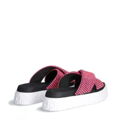 Ciabatte Platform Donna LIU JO Lovely Sandal 02 Nere con Strass Fuxia Fluo