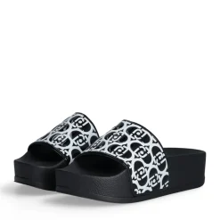 Ciabatte Platform in Gomma LIU JO Mykonos 01 con Fascia Logata Black