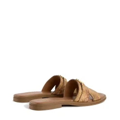 Ciabattina Flat 1A Classe Alviero Martini in Eco Nappa stampa Geo Classic con Logo 1082