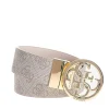 Cintura Donna GUESS Reversibile Colore Bone Logo Linea Noelle