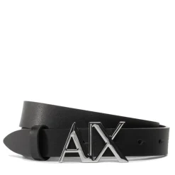 Cintura Donna in Pelle ARMANI EXCHANGE Colore Nero con Fibbia Logata