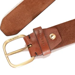 Cintura Uomo 3,5 cm THE BRIDGE in Pelle Scamosciata Marrone 110 cm