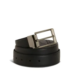 Cintura Uomo Double Face h 3,5 cm 1A Classe Alviero Martini stampa Geo Dark e Pelle Nera A485