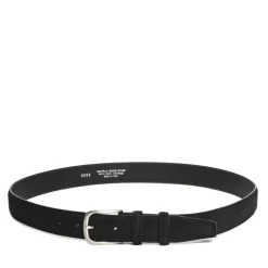 Cintura Uomo in Camoscio Nero 3,5cm - Made in Italy