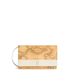 Clutch a Tracolla con Pattina 1A Classe Alviero Martini linea Heritage Geo colore Geo Classic e Avorio PO40