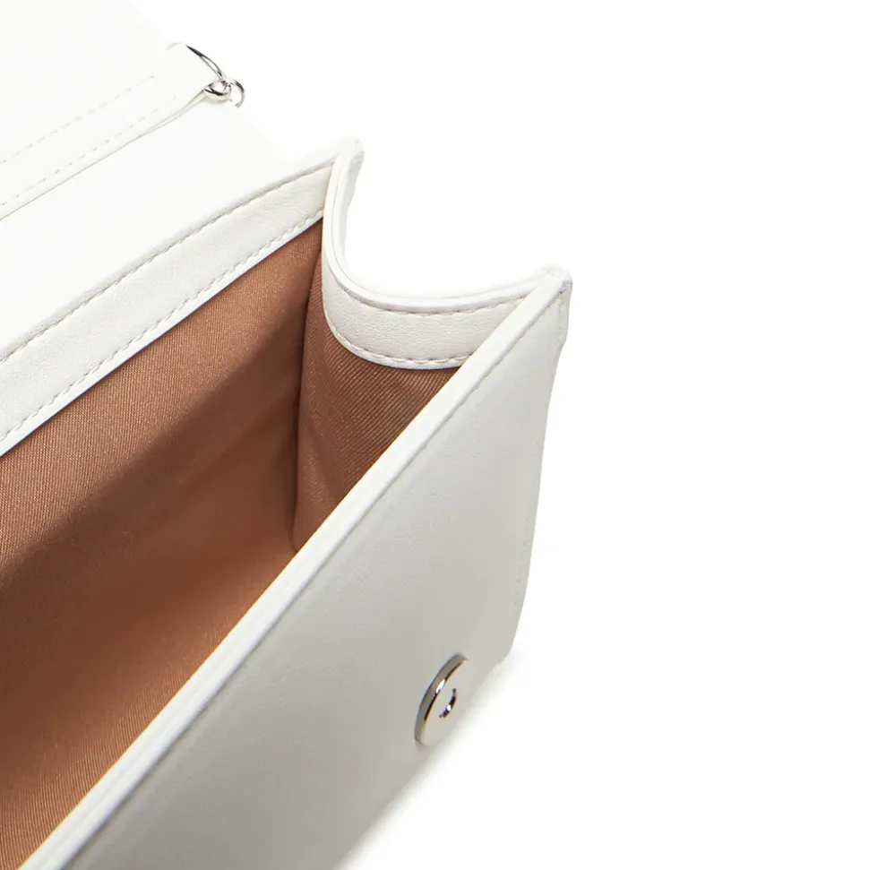 Clutch con Tracolla LOVE MOSCHINO Bianca con Logo Lettering Sfumato