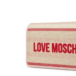 Clutch con Tracolla LOVE MOSCHINO in Canvas Rosa
