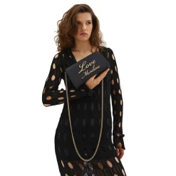 Clutch Donna a Tracolla LOVE MOSCHINO linea Lovely Chain colore Nero