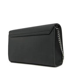 Clutch Donna con Tracolla LOVE MOSCHINO linea Smart Daily Bag Lettering Logo Nero e Nikel
