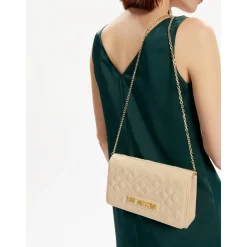 Clutch Donna con Tracolla LOVE MOSCHINO linea Smart Daily Quilted Avorio