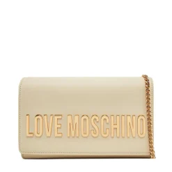 Clutch Donna con Tracolla LOVE MOSCHINO linea Smart Daily Bag Lettering Logo Avorio