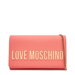Clutch Donna con Tracolla LOVE MOSCHINO linea Smart Daily Bag Lettering Logo Corallo