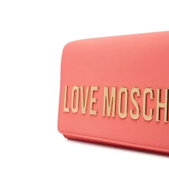 Clutch Donna con Tracolla LOVE MOSCHINO linea Smart Daily Bag Lettering Logo Corallo