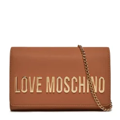 Clutch Donna con Tracolla LOVE MOSCHINO linea Smart Daily Maxi Lettering color Cammello