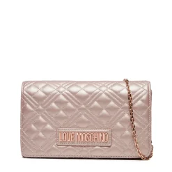 Clutch Donna con Tracolla LOVE MOSCHINO linea Smart Daily Quilted Metallic Powder