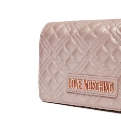 Clutch Donna con Tracolla LOVE MOSCHINO linea Smart Daily Quilted Metallic Powder
