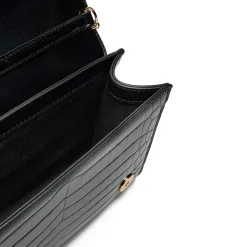 Clutch Donna con Tracolla LOVE MOSCHINO stampa Croco Nera