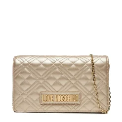 Clutch Donna con Tracolla LOVE MOSCHINO linea Smart Daily Quilted Metallic Gold