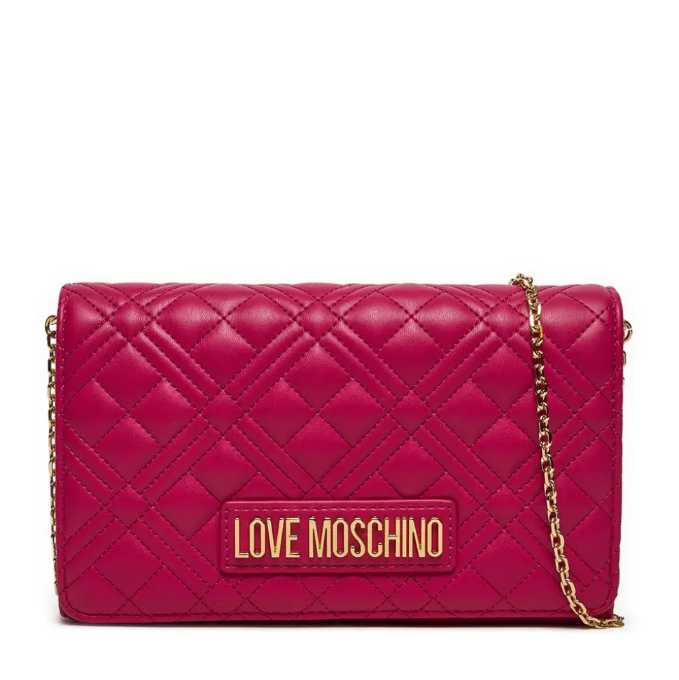 Clutch Donna con Tracolla LOVE MOSCHINO linea Smart Daily Quilted Magenta
