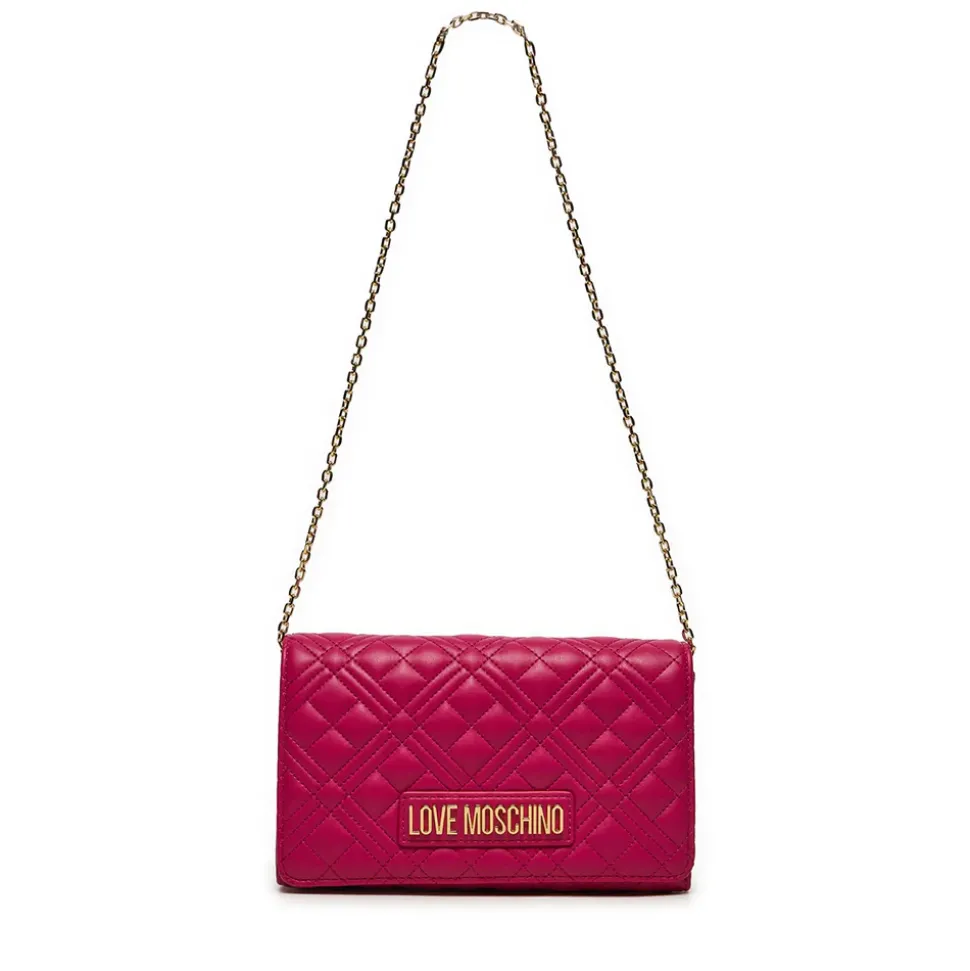 Clutch Donna con Tracolla LOVE MOSCHINO linea Smart Daily Quilted Magenta