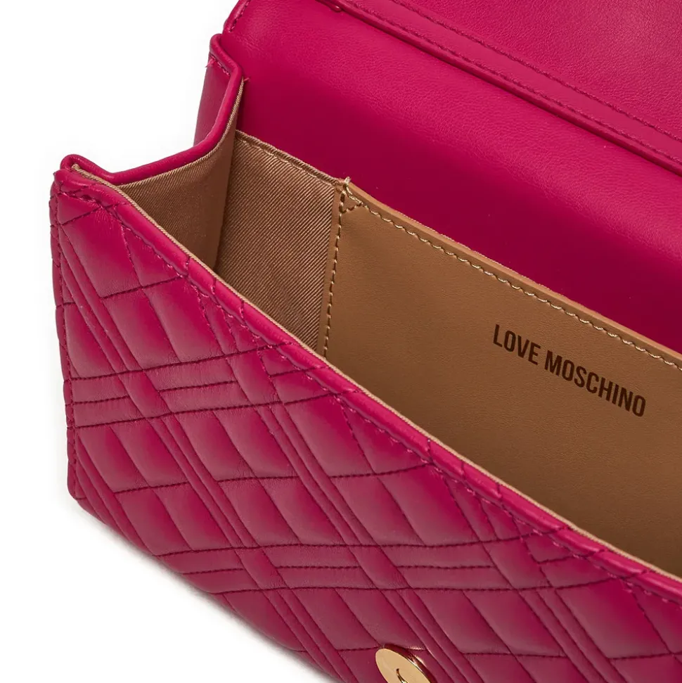 Clutch Donna con Tracolla LOVE MOSCHINO linea Smart Daily Quilted Magenta