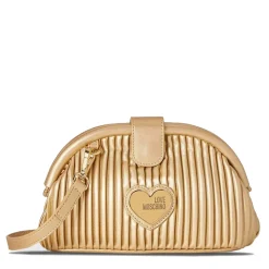 Clutch Donna con Tracolla LOVE MOSCHINO linea Pleated color Oro JC4045