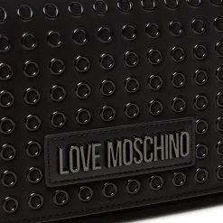 Clutch Donna con Tracolla LOVE MOSCHINO linea Glam Up Nera con Logo Canna di Fucile