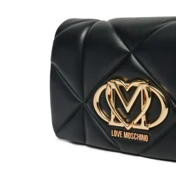 Clutch Trapuntata con Tracolla LOVE MOSCHINO linea Embossed Nero