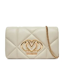 Clutch Trapuntata con Tracolla LOVE MOSCHINO linea Embossed Avorio