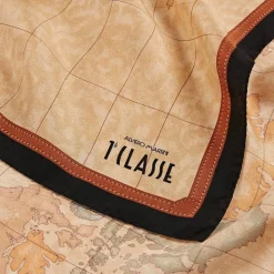 Foulard 90 x 90 cm 1A Classe Alviero Martini in Seta stampa Geo Classic e Nero 3190