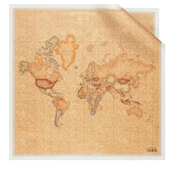 Foulard 90 x 90 cm 1A Classe Alviero Martini in Seta stampa Geo Classic e Avorio 3290