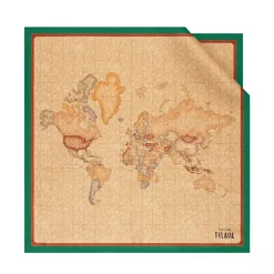 Foulard 70 x 70 cm 1A Classe Alviero Martini in Seta stampa Geo Classic e Verde Giada 3170