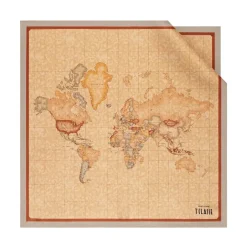 Foulard 70 x 70 cm 1A Classe Alviero Martini in Seta stampa Geo Classic e Taupe Chiaro 3170