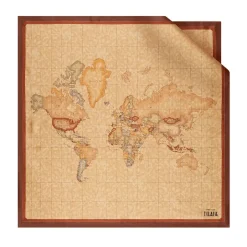 Foulard 90 x 90 cm 1A Classe Alviero Martini in Seta stampa Geo Classic e Castagna 3190