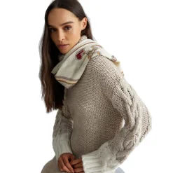 Foulard Donna 120 x 120 cm LIU JO stampa Mix Belt con Logo Rosso