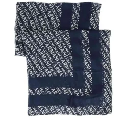 Foulard Donna ARMANI EXCHANGE in Tessuto Navy - White  Logato