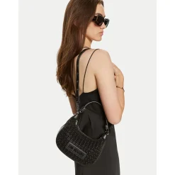 Hobo Bag a Mano LOVE MOSCHINO linea Glam Up Nera con Logo Canna di Fucile