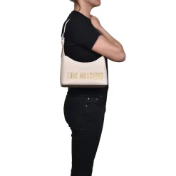 Hobo Bag a Spalla LOVE MOSCHINO linea Bold Bag Avorio
