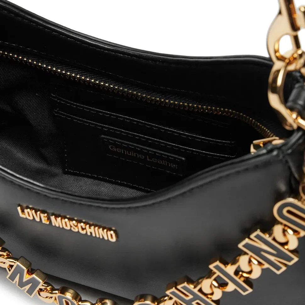 Hobo Bag LOVE MOSCHINO linea Dangling in Pelle Nera